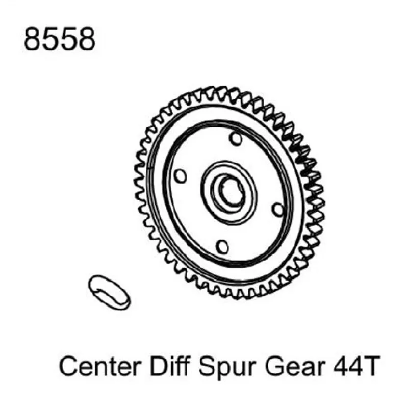 ZD Racing Center Diff Spur Gear 44T 8558 For 1/7 EX-07 EX07 RC Car Upgrade Parts Spare Accessories