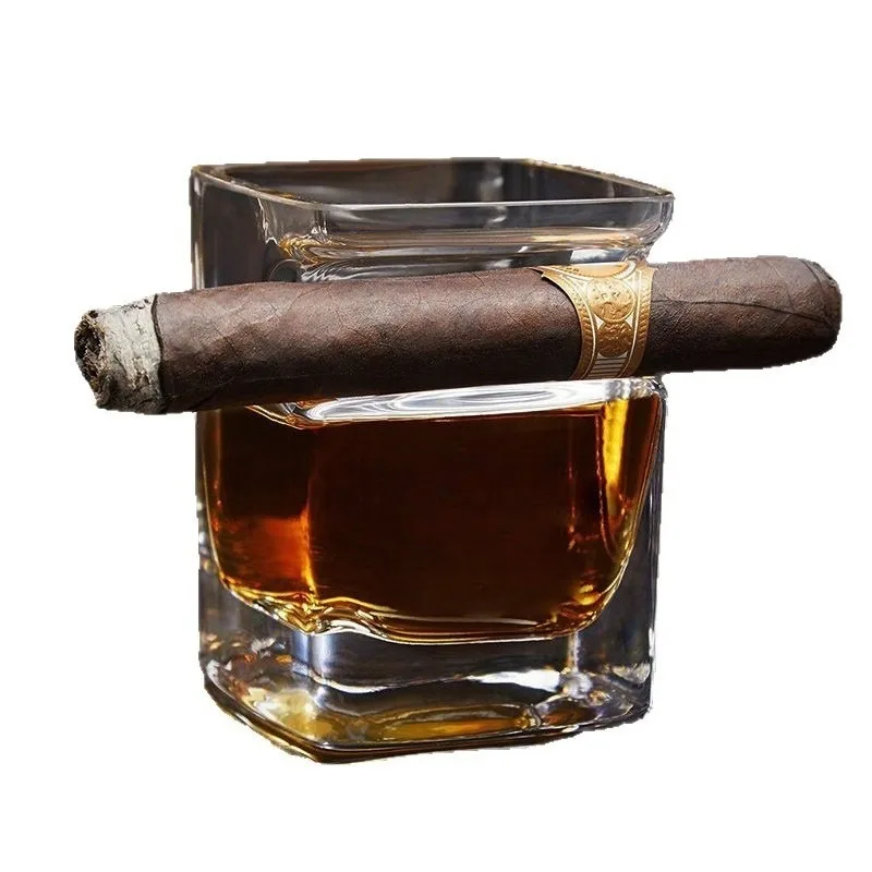 Whiskey Luxury Cigar Cup Creative Crystal Cup Whiskey Cup Ins Companion Cup, Wine Glass, Cigar Holder