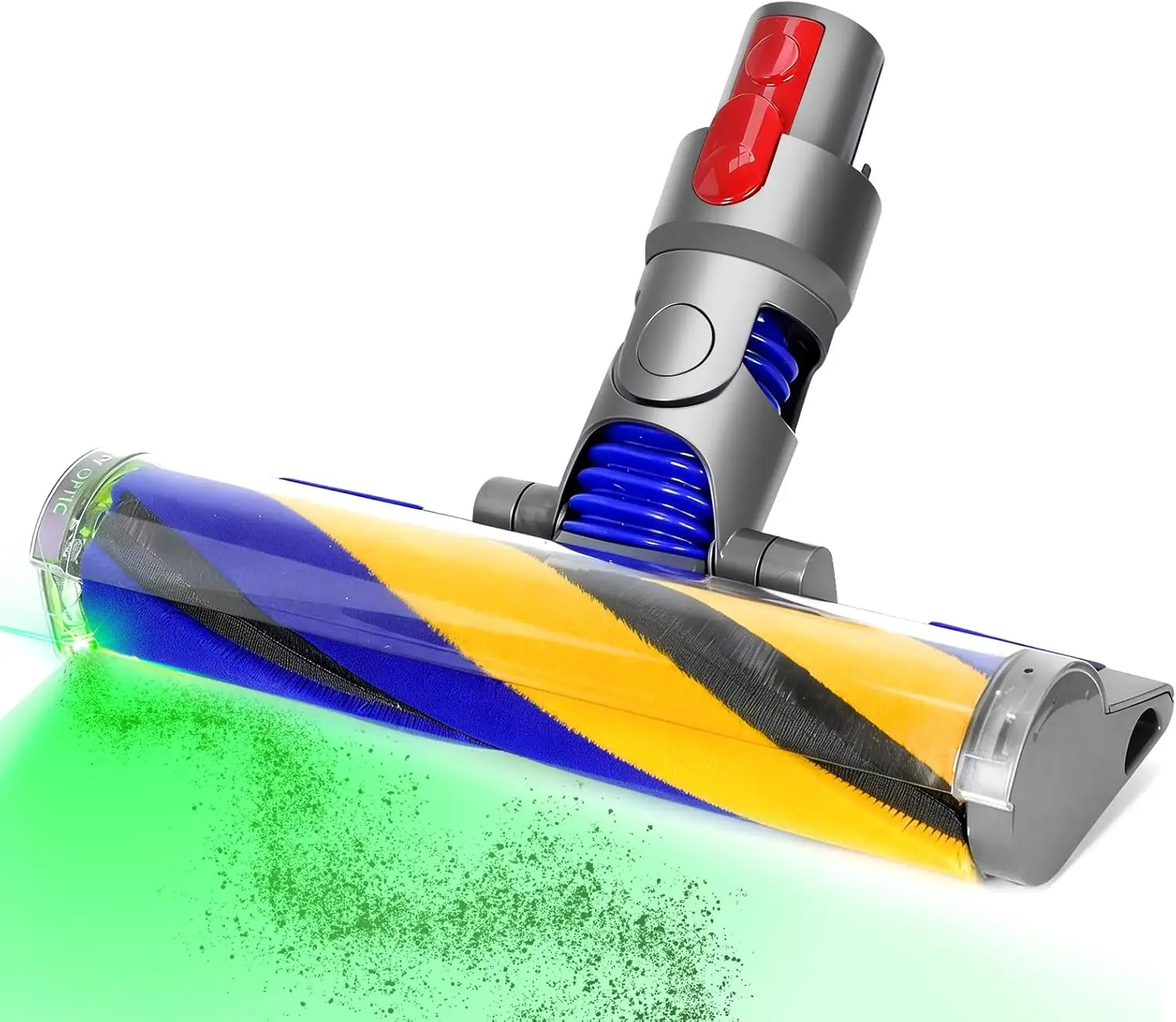 Tête de nettoyage légère et douce pour aspirateur Dyson V15 V11 V10 V8 V7, équipée d'un laser vert pour le nettoyage des sols