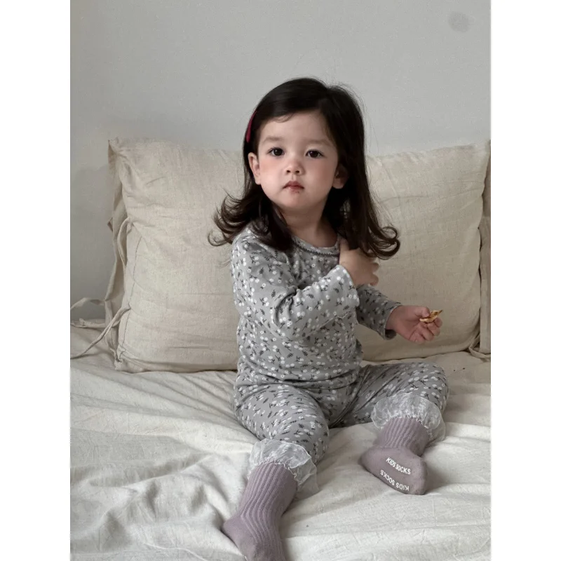 

9.29New Arrival Children Clothing2025Autumn Baby Pajamas Two-piece Set Girls Home Clothes Set
