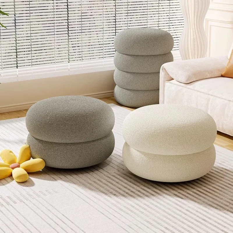 

modern Creative Door Shoe Changing Bench Cream Wind Living Room Small Stool Household Coffee Table Pier Low Stool Sofa Footstool