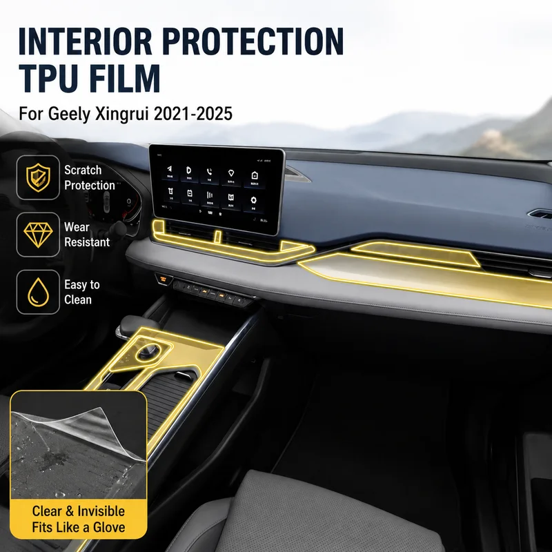 

Interior Protection TPU Center Console Screen Film For Geely Xingrui 2021-2025 Car Accessories, Replacement Parts