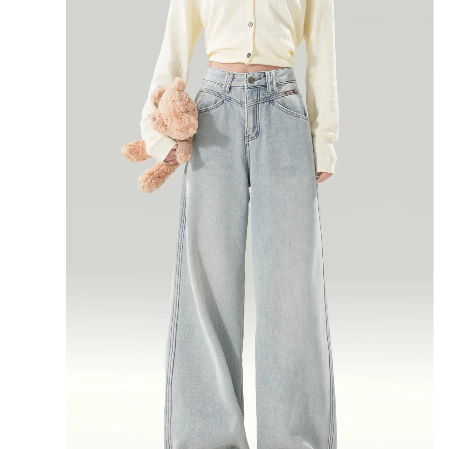 

Женские широкие джинсы, женские зимние брюки, заклепки, цепочка, бусины, кисточки, блестки, жемчуг, женские джинсовые модные готические панк-эмо-готические