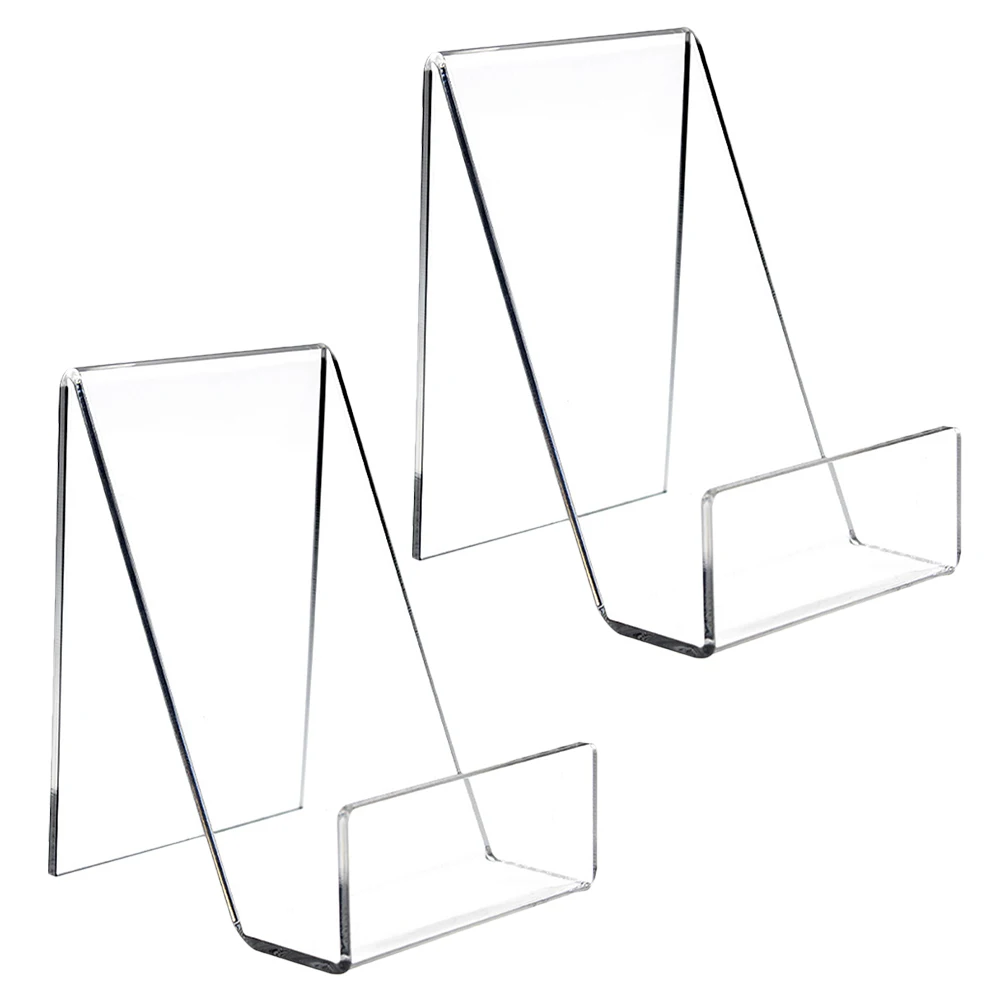 

2pcs Acrylic Book Stand Easel Holder Rack Display Idol Singer Album Holder Product Placement Collectibles Keepsakes Display Rack
