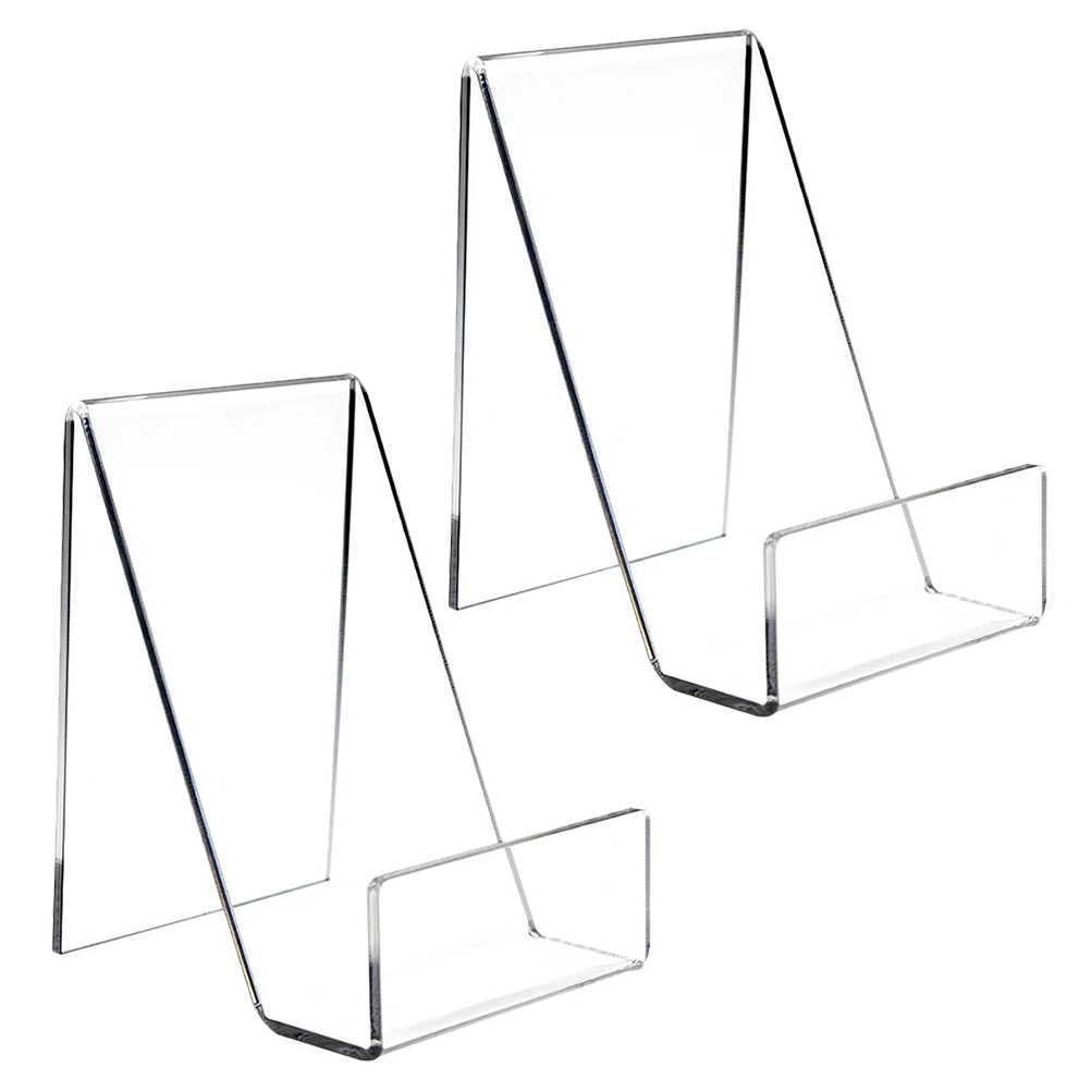 Acrílico cavalete titular para Cantor Álbum, Book Stand, Display Rack, Produto Colocação, Lembrancinhas Display Rack, Idol Cantor, 2PCs