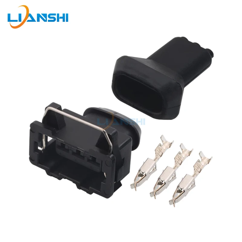 357972763 Car throttle fog lamp 3-hole plug male and female waterproof wiring harness connector DJ7032-3.5-11/21