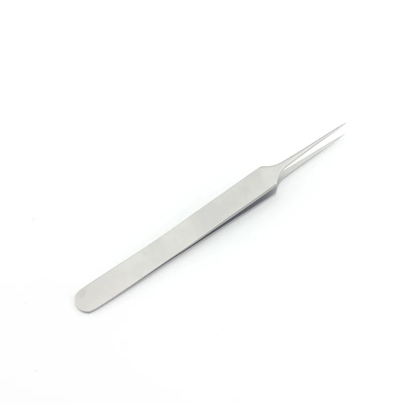 Microinstrument Ophthalmic Tweezers 11cm Straight Tip Tweezers Vascular Tweezers Extremely Fine Head 0.1mm Non-Injury Tweezers