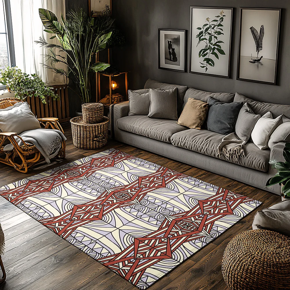 

Винтажный персидский коврик, нескользящий коврик для дома и улицы, напольный коврик, домашний декор, богемный ковер, декор для гостиной, современный абстрактный