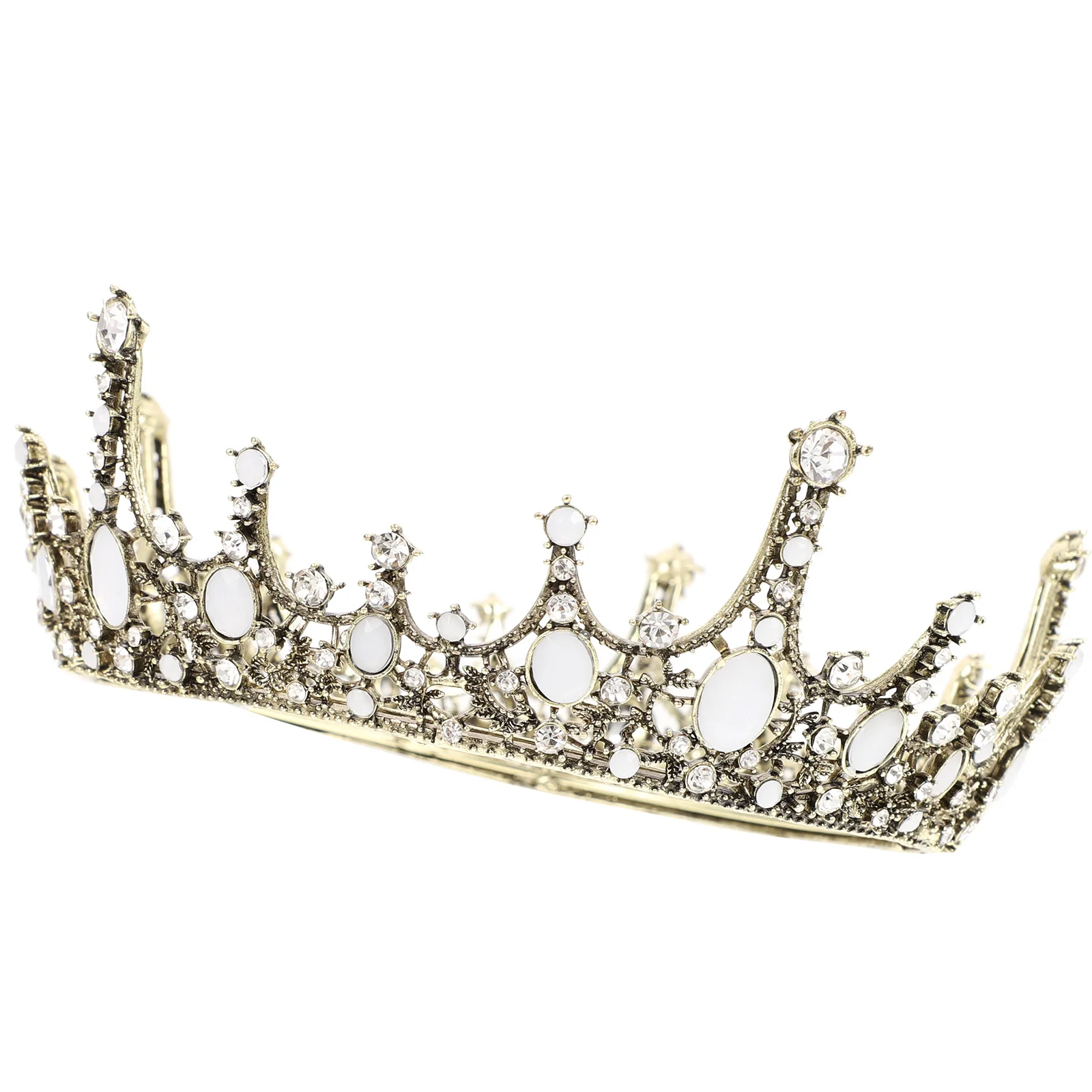 

1 Piece Elegant Crystal Bridal Tiara Crown for Women Wedding Party Banquet Hair Accessory Vintage Baroque Style Brass