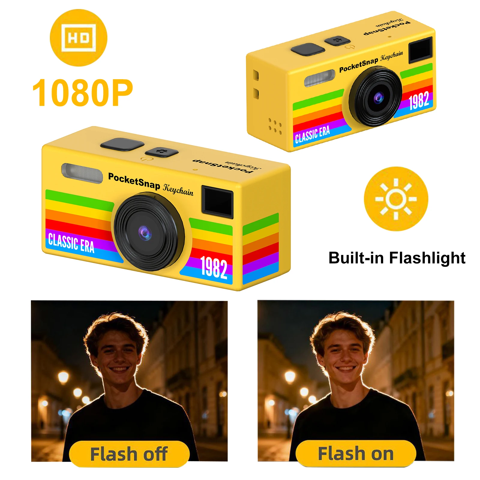 1080P Small Camcorder Video Recorder Support Memory Card(No TF Card) 0.96Inch Keychain Digital Camera for Birthday Gifts