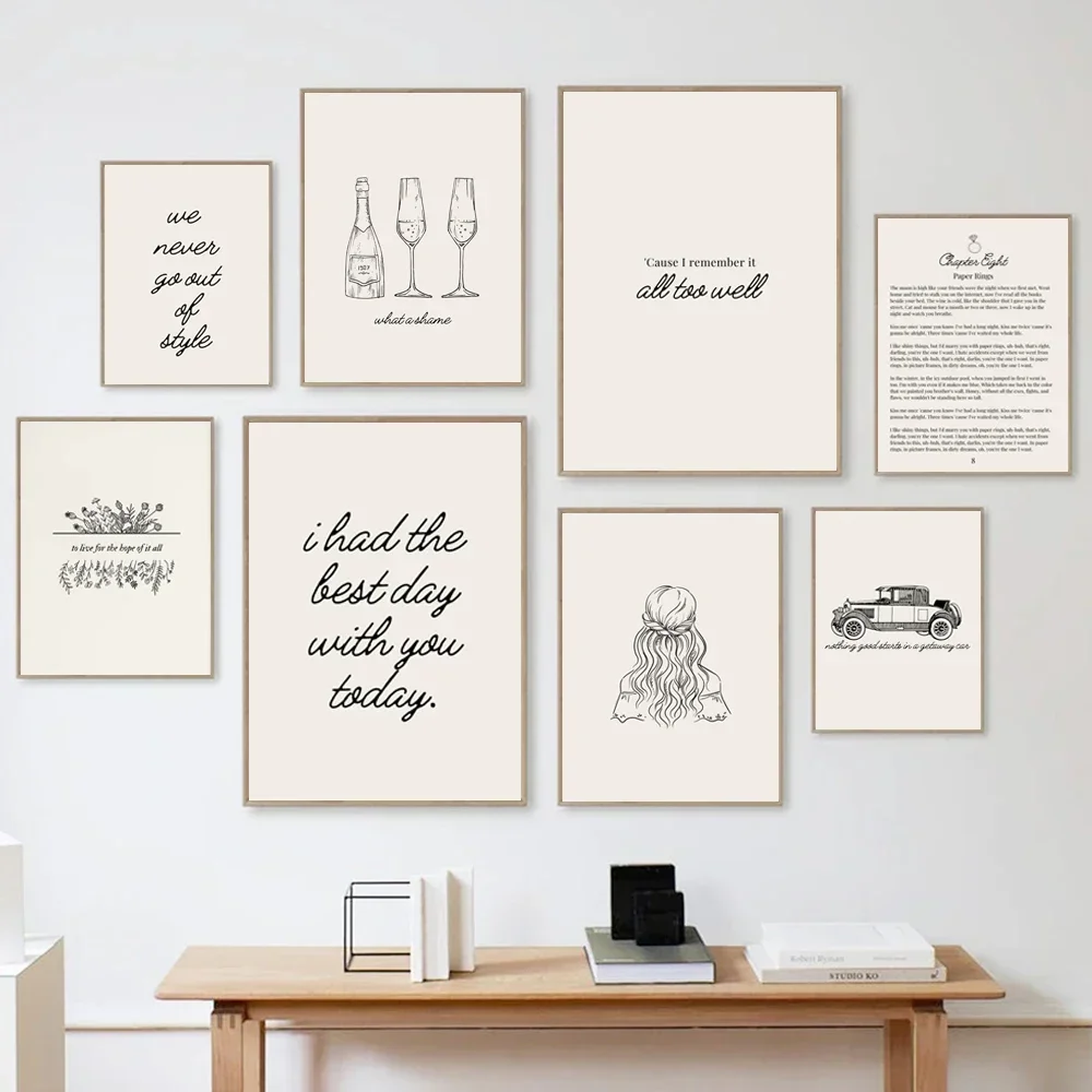 الحديثة الحد الأدنى جدار الفن خطوط مجردة تايلور أليسون سويفت HD قماش المشارك طباعة غرفة نوم المنزل غرفة المعيشة ديكور هدية