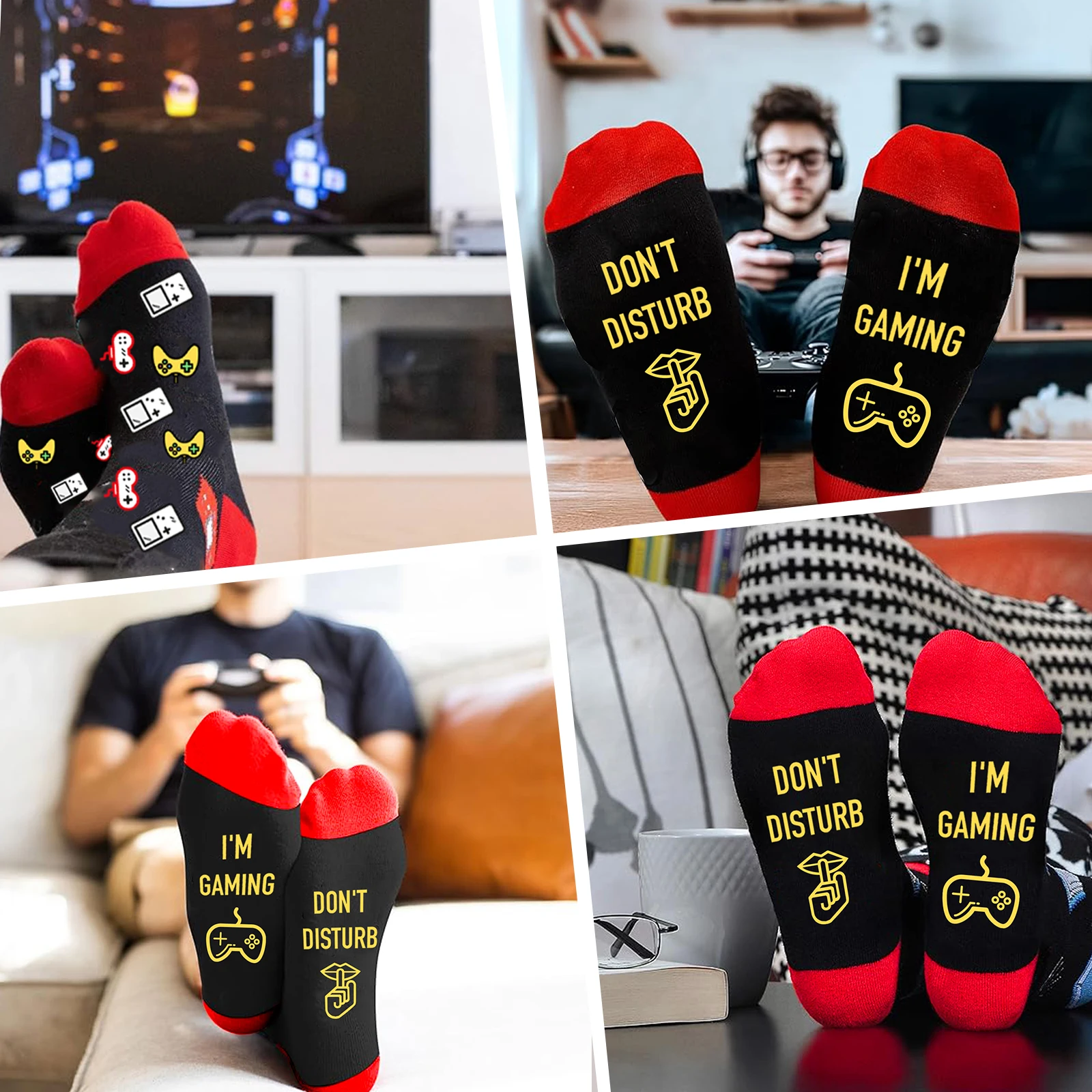 Neuartige Geschenke für Männer, lustige Socken, Gamer-Strumpffüller für Teenager-Jungen, Weihnachtsstrumpffüller, Geschenkideen für Männer, Geburtstag