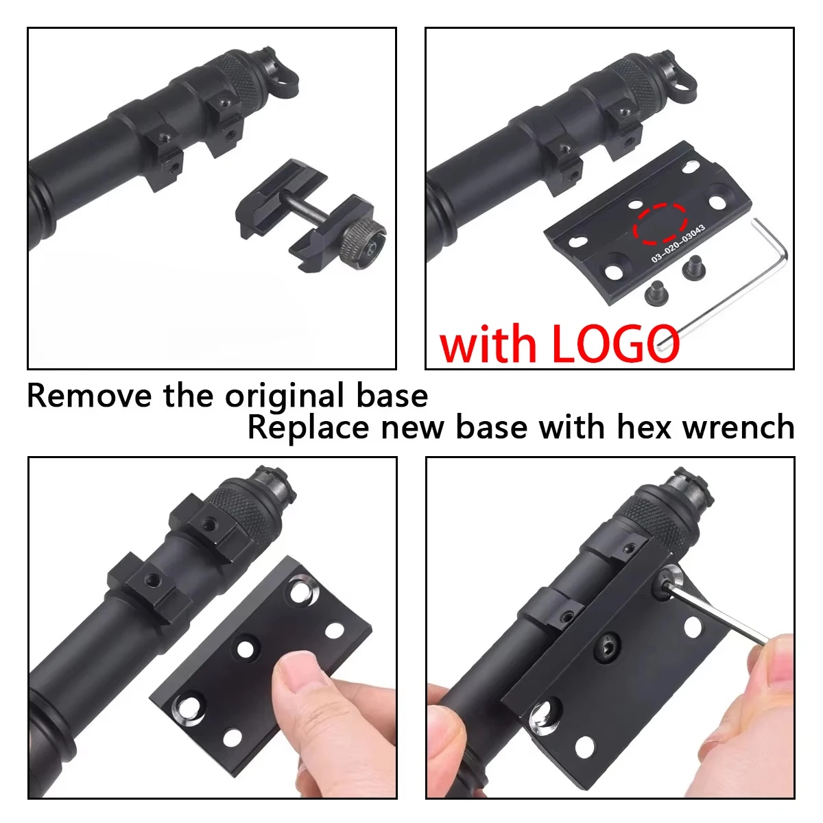 Flashlight Side Mount M-OLK Rail DD CNC Keymod For SureFire SF M300 M600 Tactical Light Base Mounts HighQuality