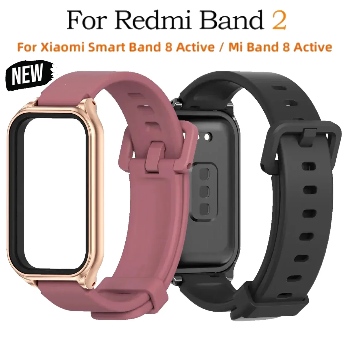 Strap For Xiaomi Smart Band 8 Active Bracelet for Mi Band Active Correa Watchband Wrist Strap For Redmi Silione Band Accessories