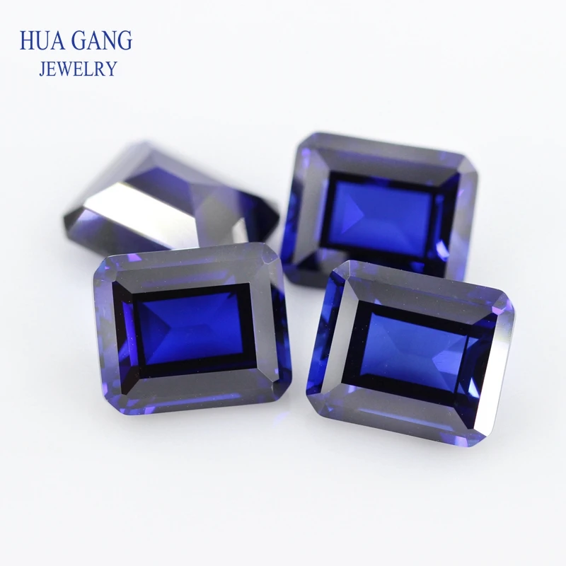 أحجار كريمة الياقوت الصناعي من الياقوت الصناعي للمجوهرات ، الأزرق الملكي ، المستدير ، البيضاوي ، الكمثرى ، أشكال مختلفة ، مربع ، 34 #