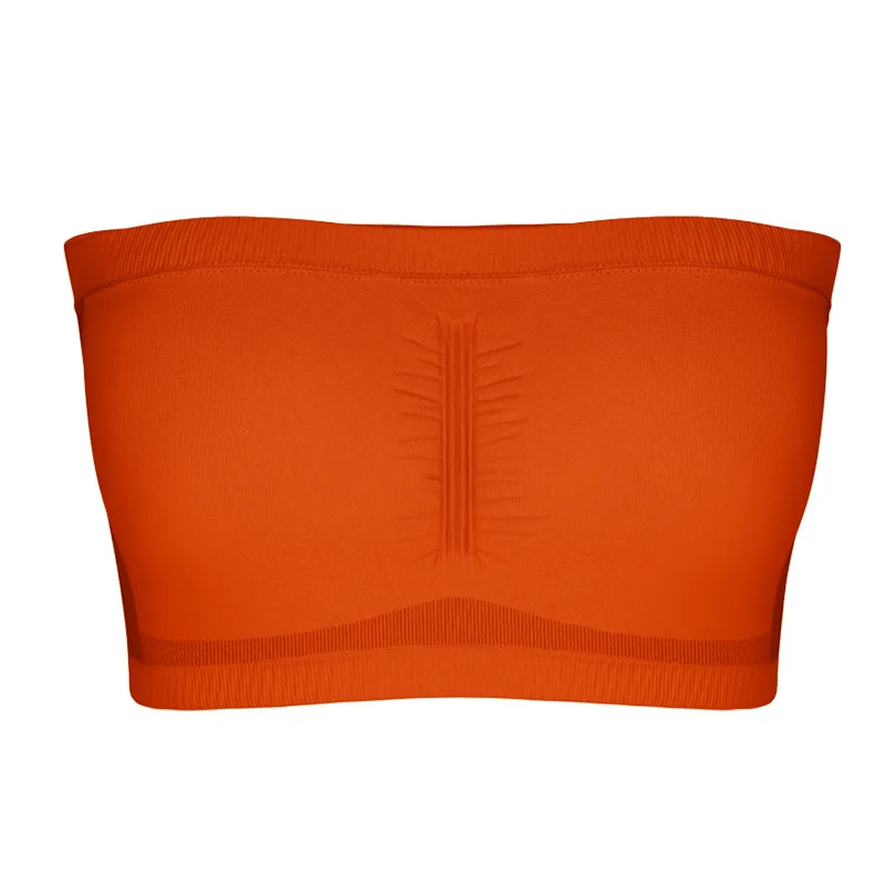 Plus Size Women's Tube Top Strapless Bra Wireless Women's Bra 5XL 6XL Stretch Strapless Bra Solid Color Invisible Beauty Back view 5