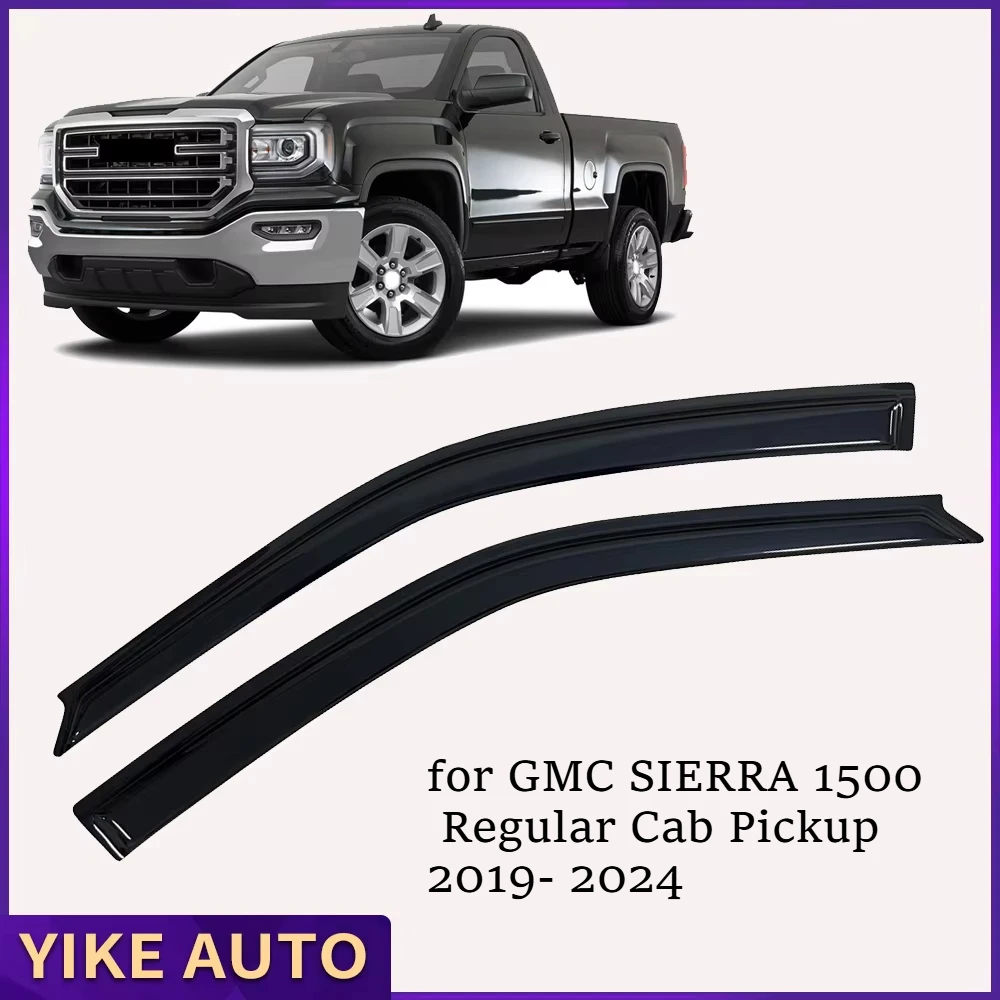 

Window Visor for GMC SIERRA 1500 Regular Cab Pickup 2019 2020 2021 2022 2023 2024 Wind Deflectors Rain Guards Door Visor Vent