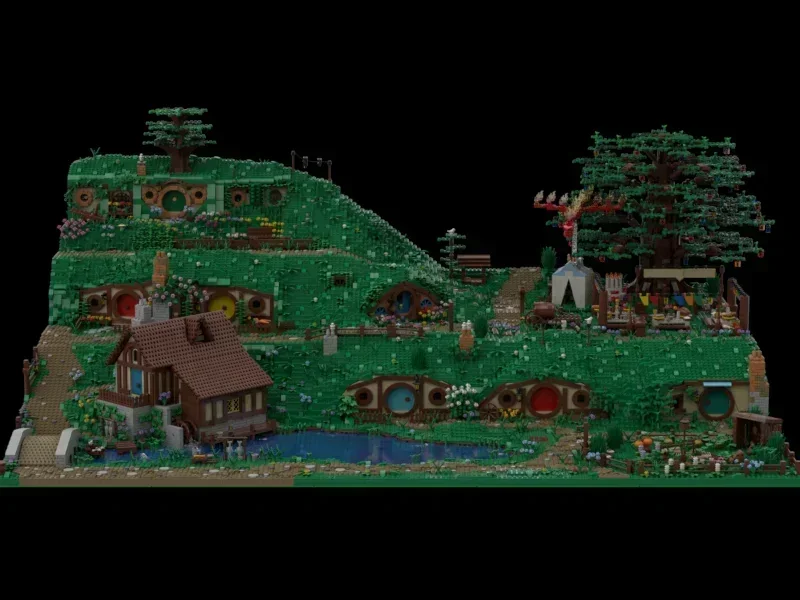 Magical Rings Tribe Moc Building Blocks Movie Scene Bag End House Model Technology Assembly Street View Toys Bricks DIY Gifts