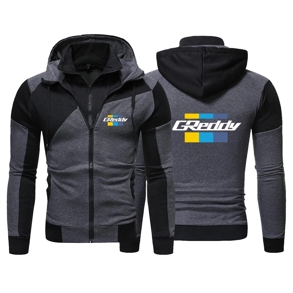 GReddy Turbo Systems Logo The men's multi-color striped hooded sweatshirt is suitable for spring and autumn hoodies jacket