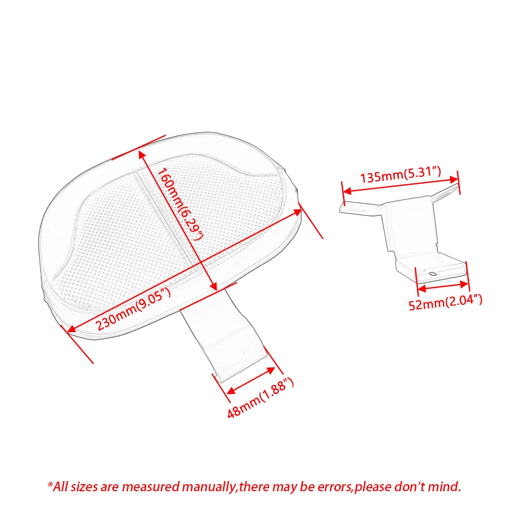 Motorcycle Front Driver Rider Backrest Pad For Harley Touring CVO Road Glide Electra Glide 2009-2022