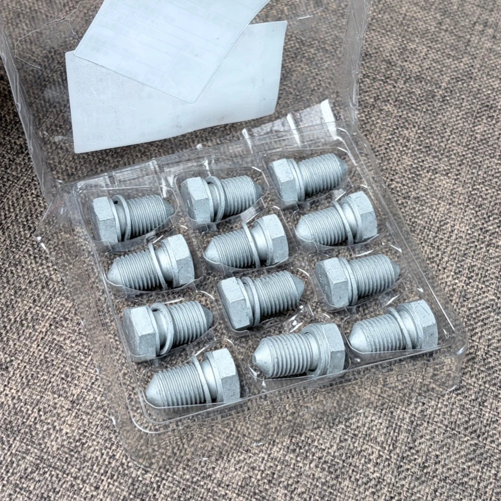 12 pcs Engine Oil Sump Pan Plug M14x1.5x22 Drain Seal Washer Screw Thread N90813201 N90813202 N91101401 For Audi SEAT VW Ford