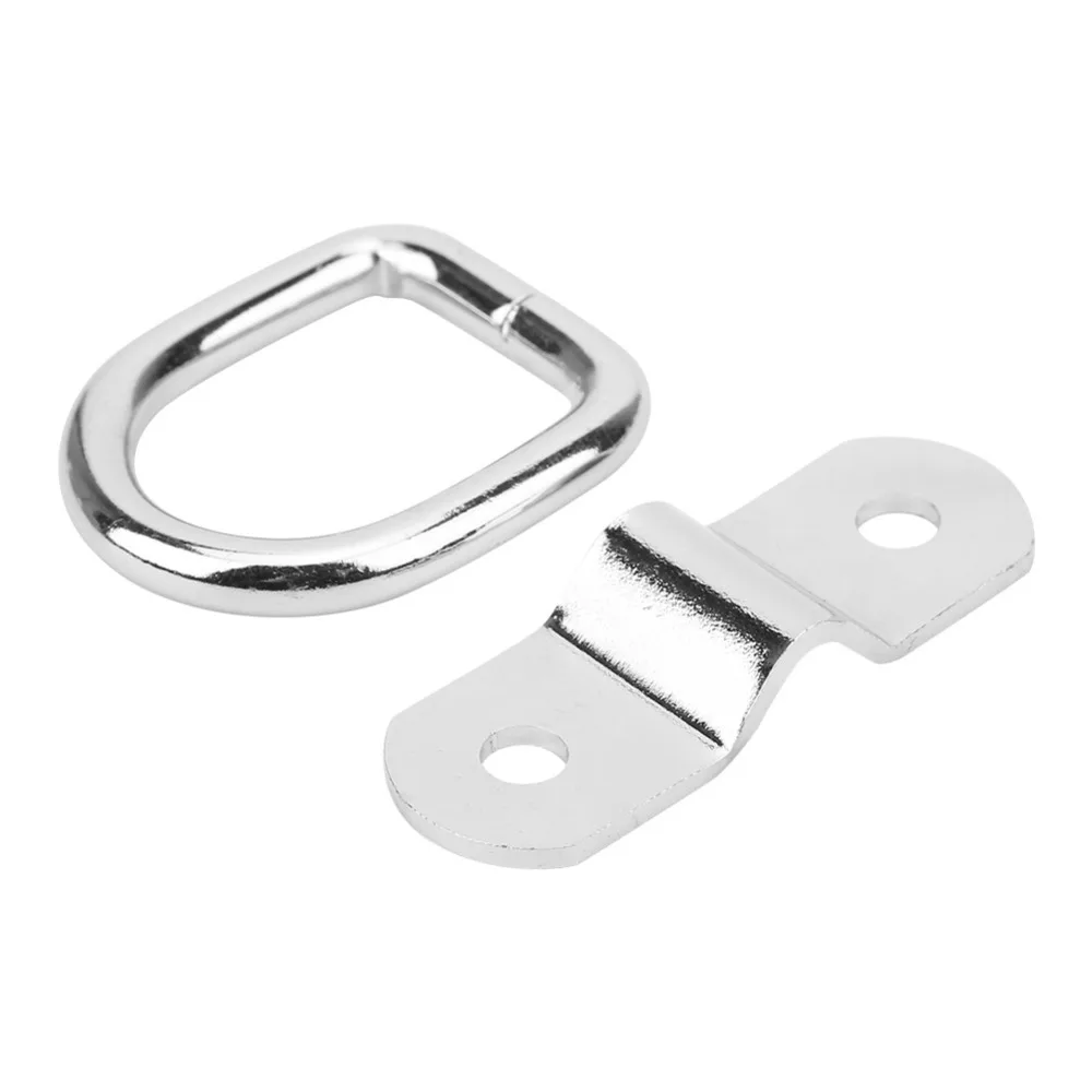 12PCS Reliable Steel D Ring Anchor Hooks Silver Towing Anchor Hooks Trailer Accessories RV Cargo Securing
