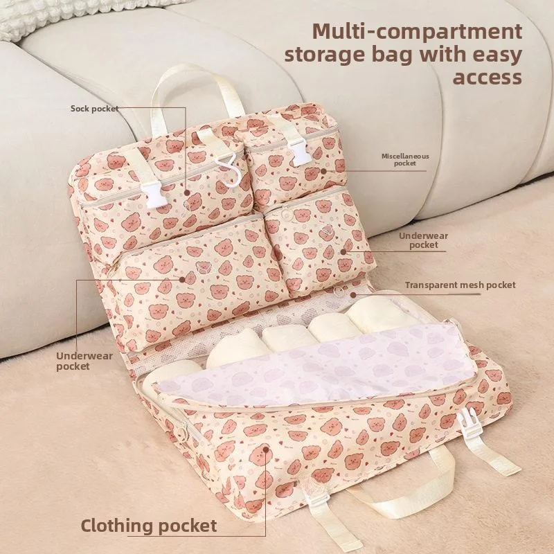 Travel Seven-In-One Storage Bag Luggage Clothing Foldable Organizer Bag Underwear Portable Hanging Sub-Bag Tour Organizer