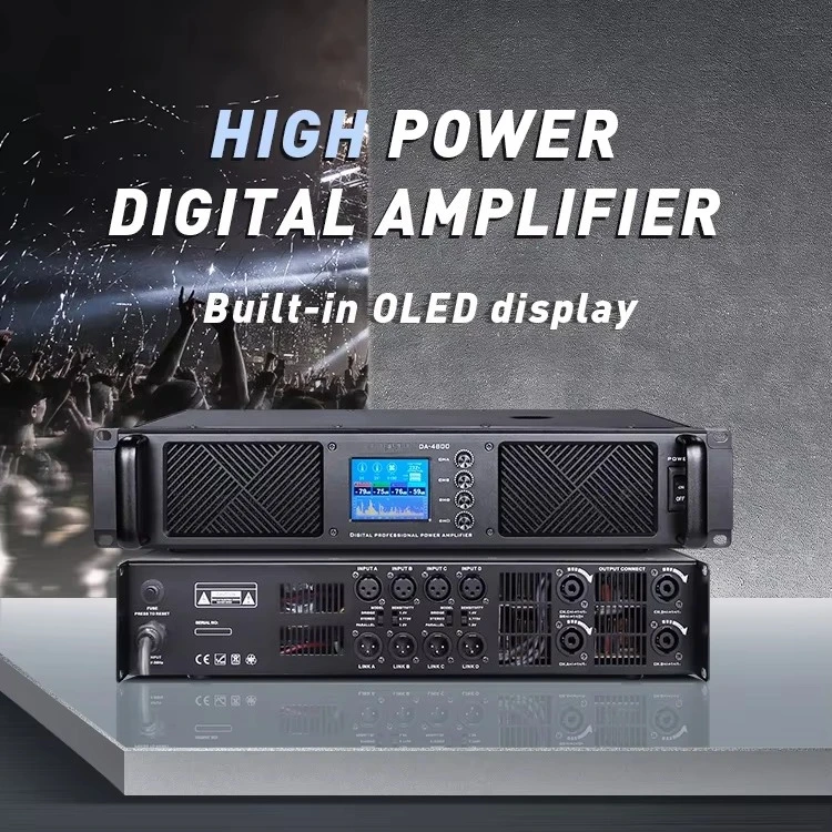 Outdoor line array professional display power amplifier 4 channel 1500W audio sound system Class D digital amplifier