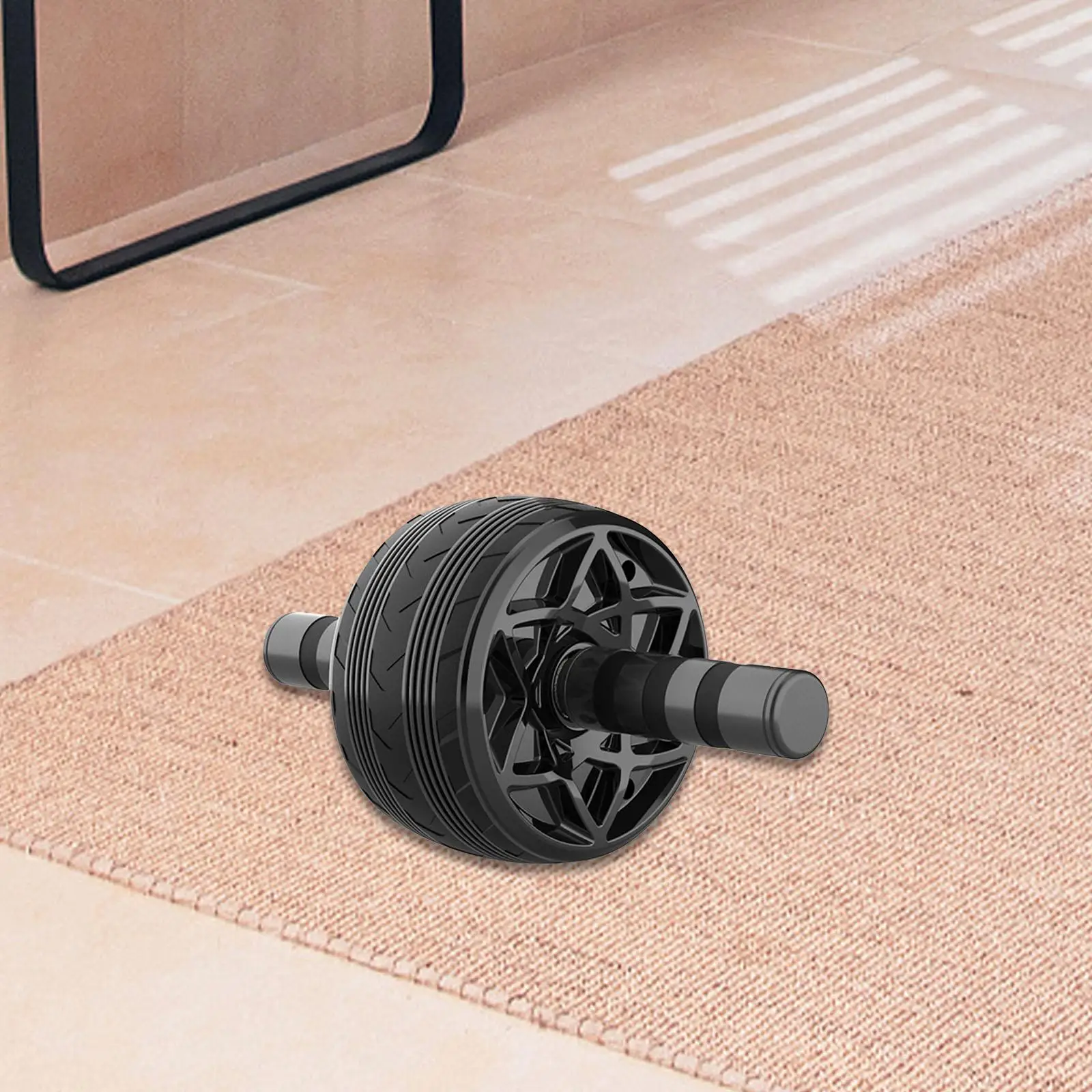 Abdominal Roller Wheel Exercise Wheel Core Muscle Training Trainer  No Noise with Knee Mat Fitness Equipment for Home Gym