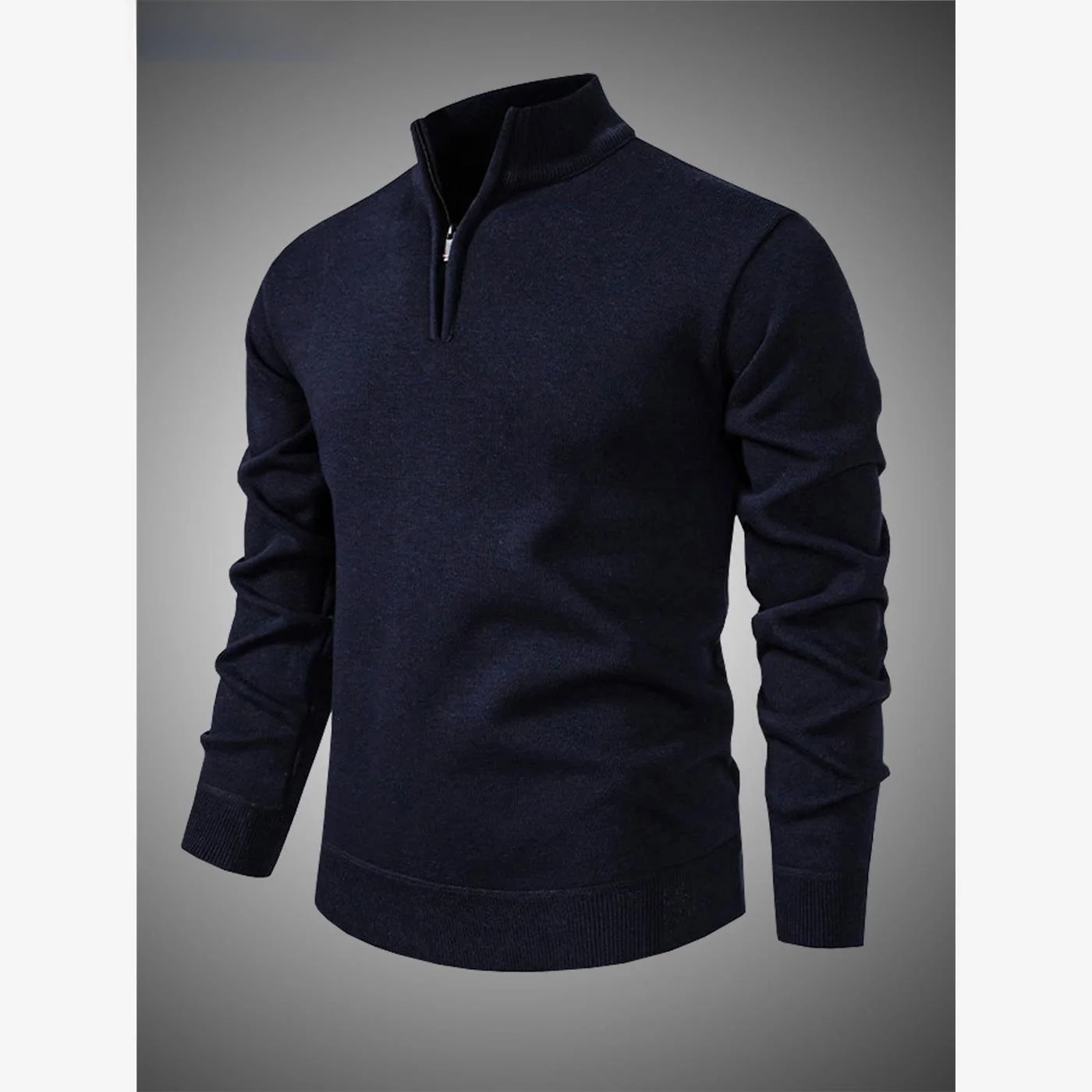 

Мужской повседневный свитер Thiened f с высоким воротником на молнии, однотонный вязаный свитер с воротником-стойкой, зима Ci Walk, хлопок, волокно Coolmax
