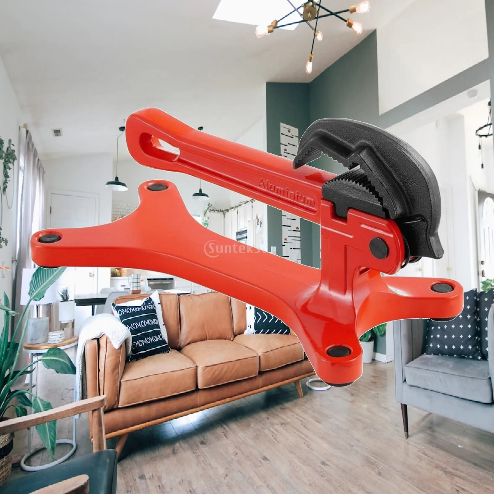 Portable Tube Clamp Heavy Duty Aluminum Steel Pipe Vise Ergonomic Handle Design for Workshop Cutting Threading Utility