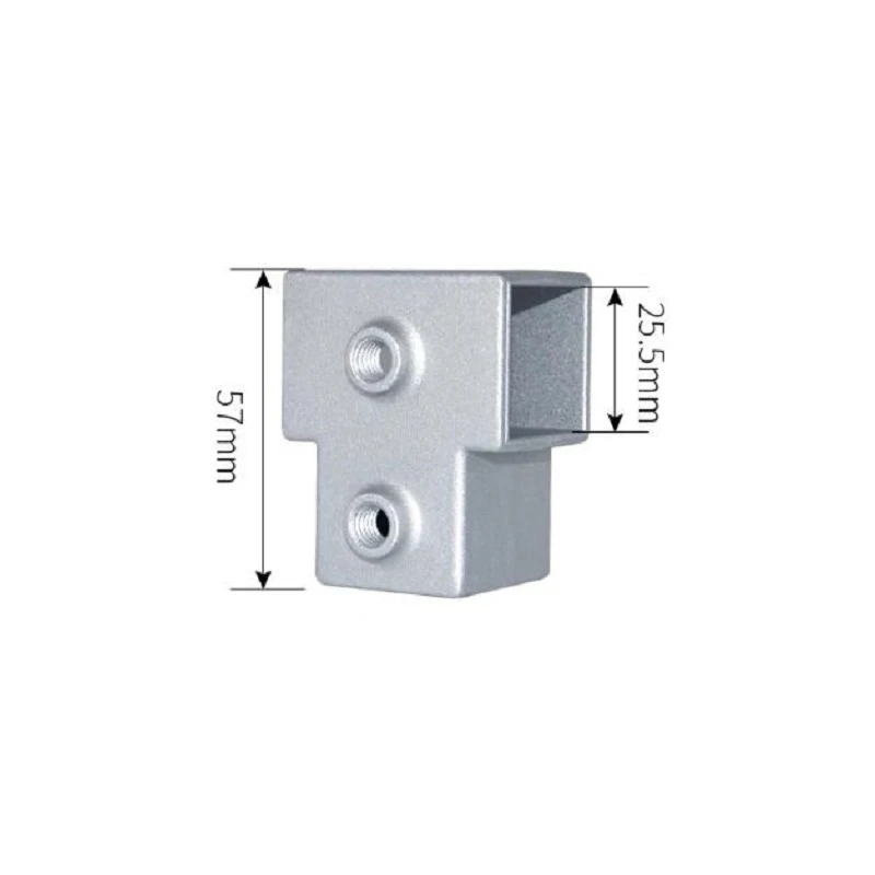 

4 шт. 25 мм квадратный трубчатый соединитель из алюминиевого сплава, квадратный pip шарнир, сварочный Бесплатный Тройник, соединитель крепления