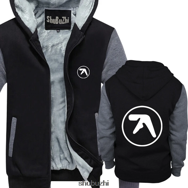 APHEX TWIN Logo thick hoody Electronic MUSIC Techno HARDCORE Windowlicker GREY White Casual pride hoodie men jacket sbz3151