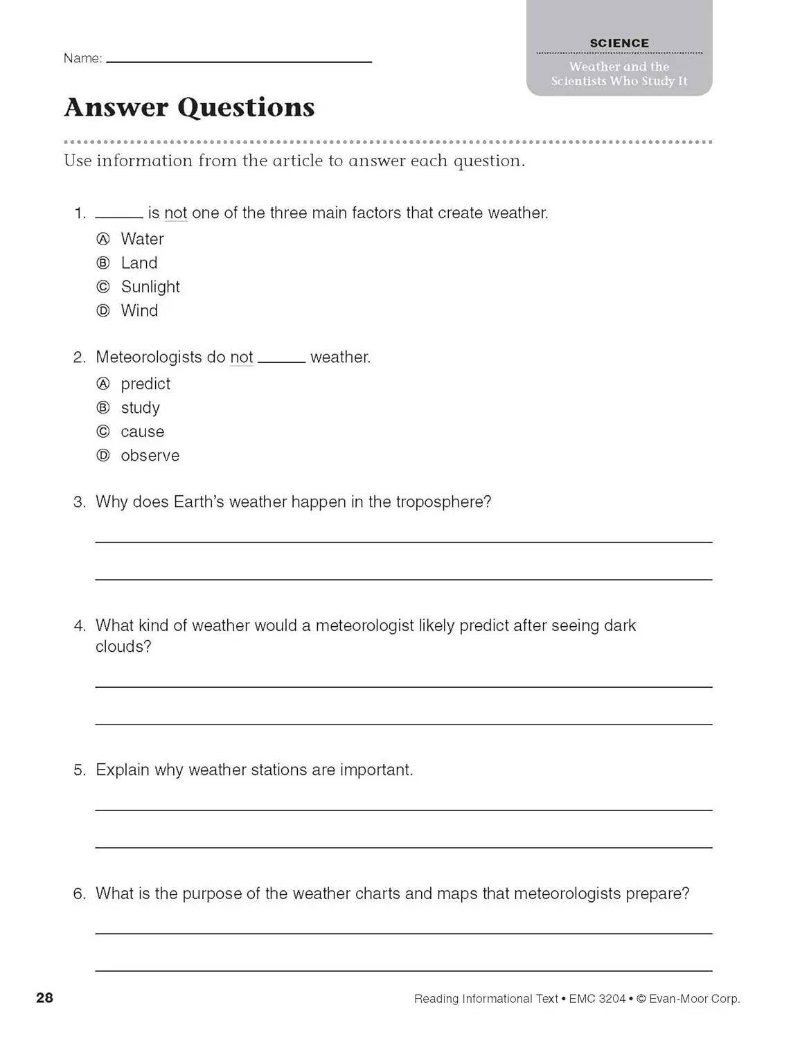 Evan-Moor Reading Informational Text, Grade 4 Workbook,aged 7 8 9 10, English book 9781613689929