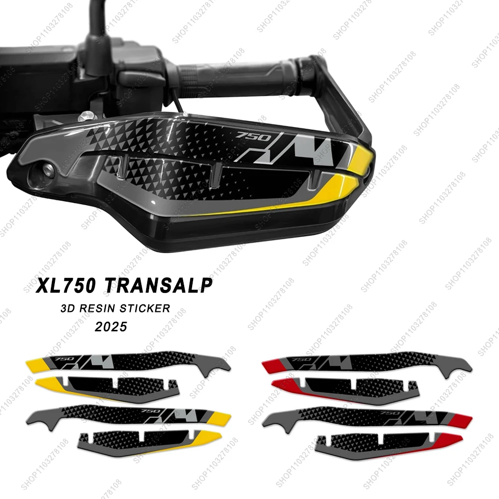 For Honda XL750 Transalp 2025 Motorcycle Gel 3D Resin Stickers Handguard Decal Hand Guard Protection Sticker