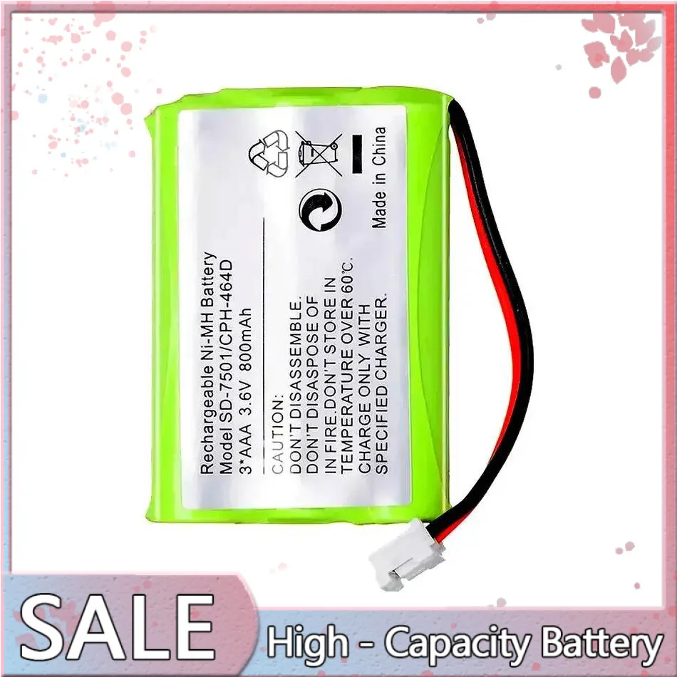 

High-Capacity 800mAh For Motorola SD-7501 For V-Tech 89-1323-00-00 For AT & T For Lucent 27910 Cordless Home Phone Battery