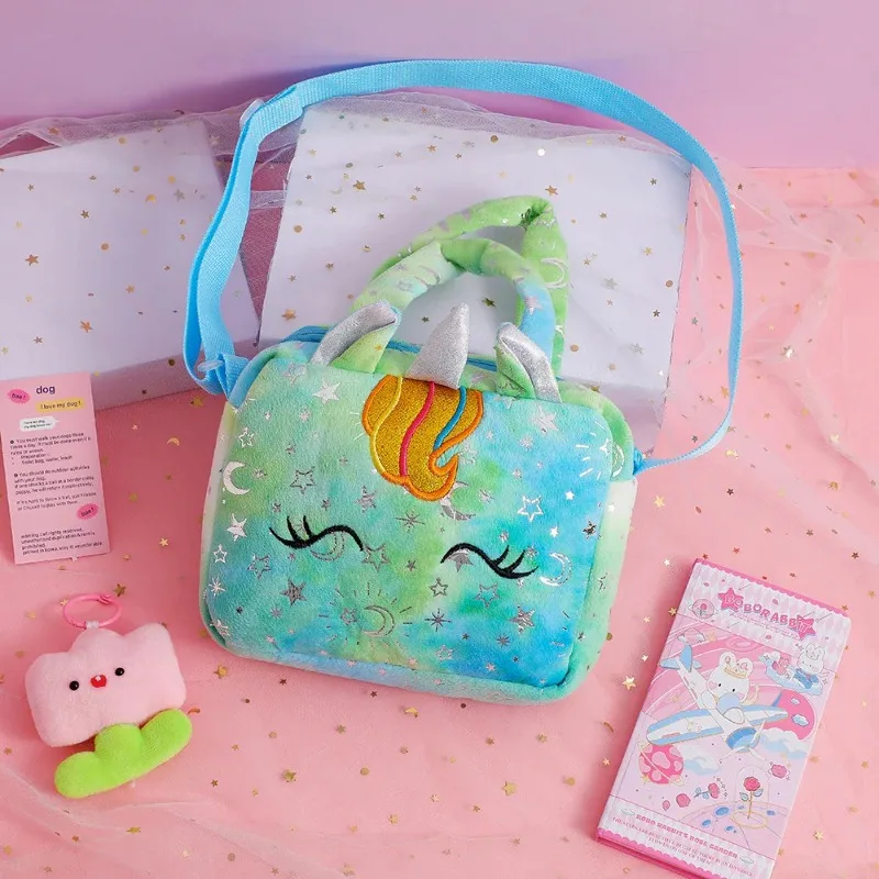 Sacs à main licorne doux pour filles, joli sac à bandoulière pour enfants, cadeau pour petites filles, petit sac à main