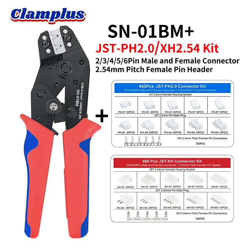 

PH2.0 XH2.54 Special Pliers SN-01BM Crimping Pliers With Male and Female Connector 2.0 2.54mm Pitch Female Pin Header Dupont