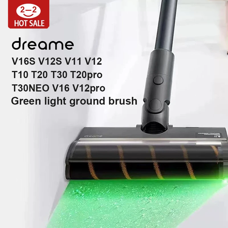 

Dreame V16S V12S V11 V12 T10 T20 T30 T20pro T30NEO V16 V12pro Roller Brush With Green LED Dust Soft Velvet Floor Brush Head