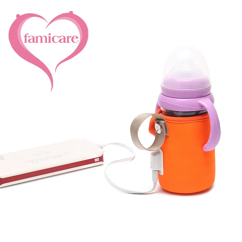 Portable Baby Bottle Warmer Holder for Babies Milk Insulation Insulated Kids Handbag Heating Cup Cover with USB Charging Port