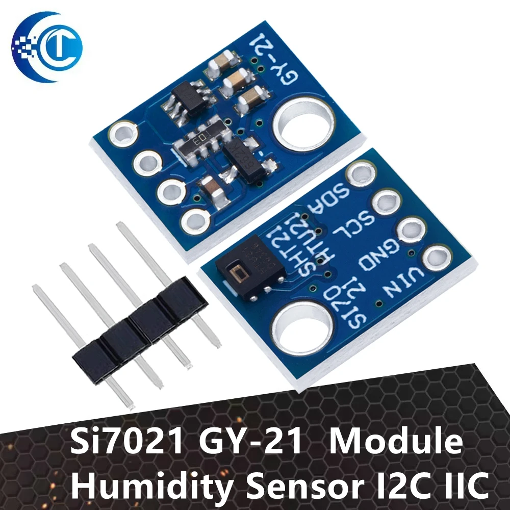 para Arduino Si7021 - Baseado GY - 21 Módulo Sensor de Umidade Industrial - Interface I2C, Baixa Potência CMOS IC