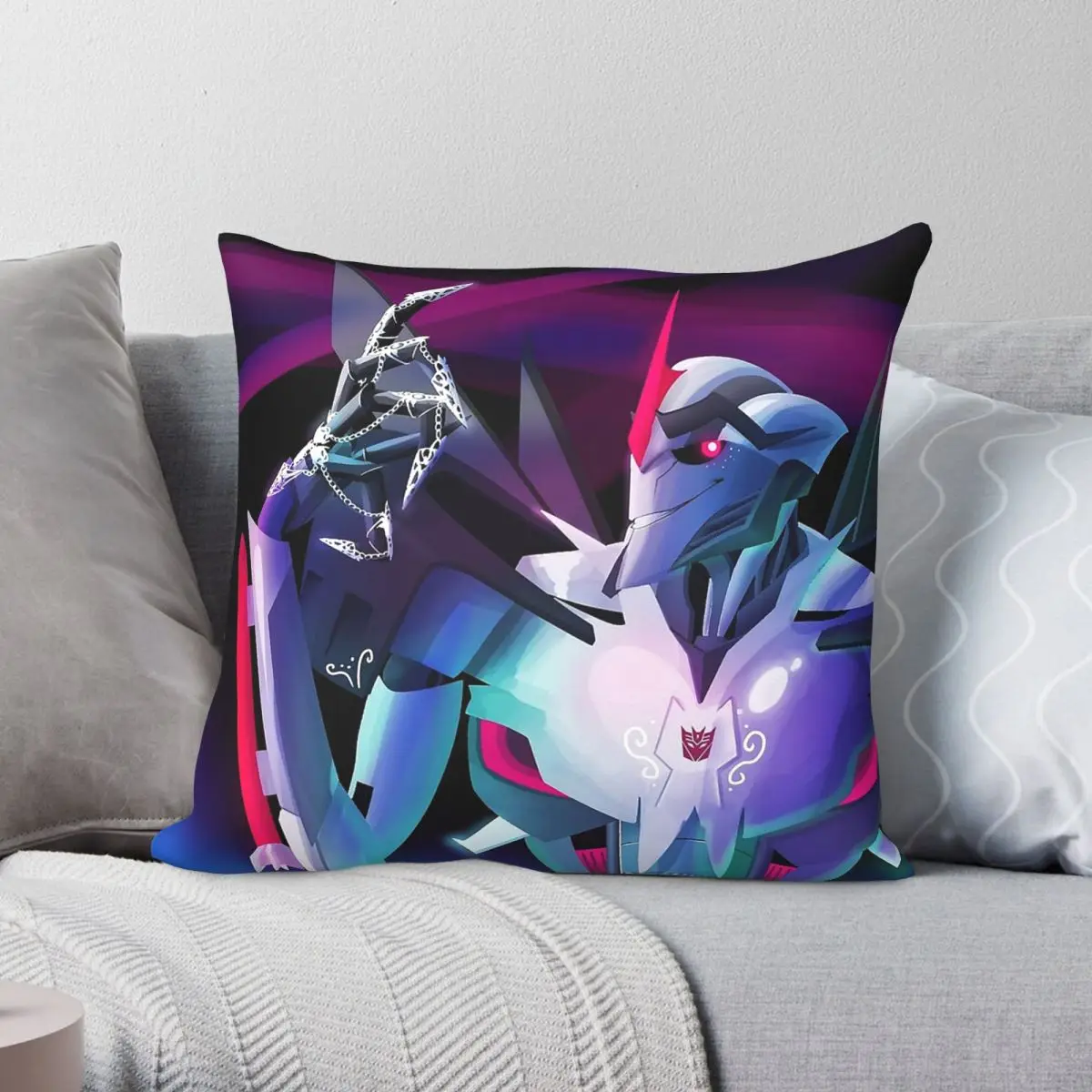 Fancy Starscream Knock Out Pillowcase Polyester Linen Velvet Printed Zip Decorative Pillow Case Room Cushion Cover 45x45