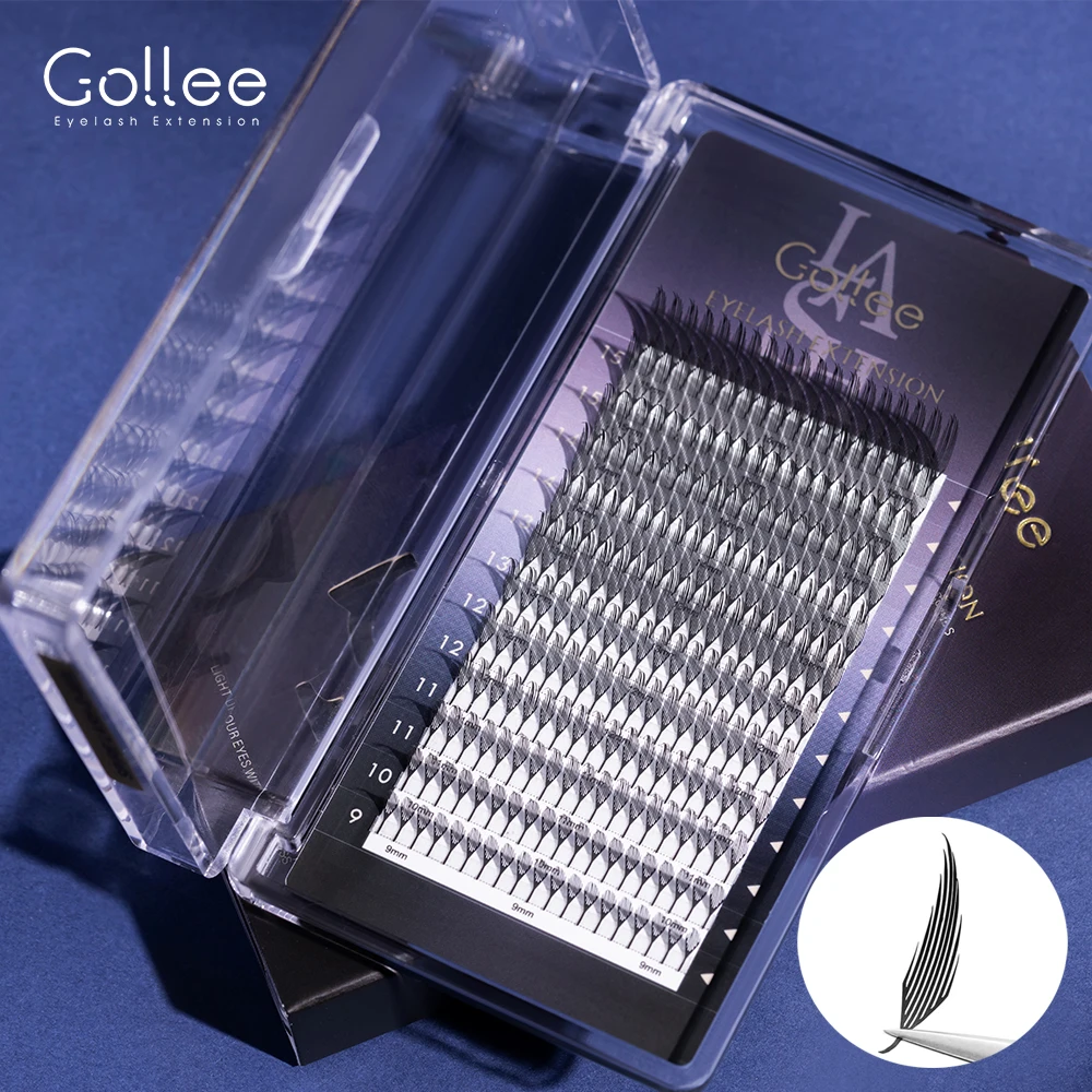 

Gollee Manga аниме Spire наращивание ресниц в форме пера C/D/Curl Mix 9-15 мм готовые веерные ресницы одинарные накладные ресницы