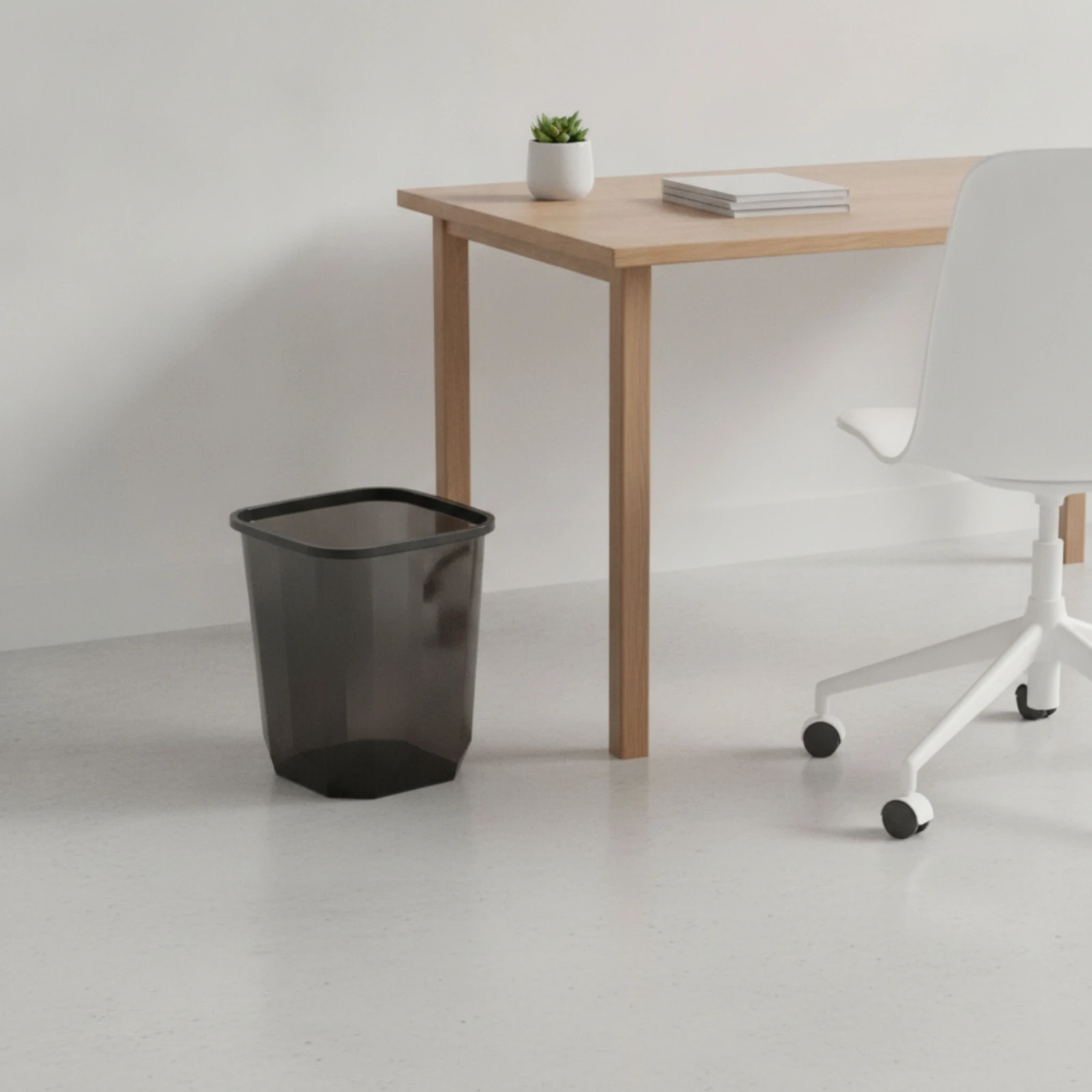 Trash Bin with Press Collar Compact Plastic Trash Bin Plastic Waste Container Sturdy Garbage Can Press Collar Long-Lasting