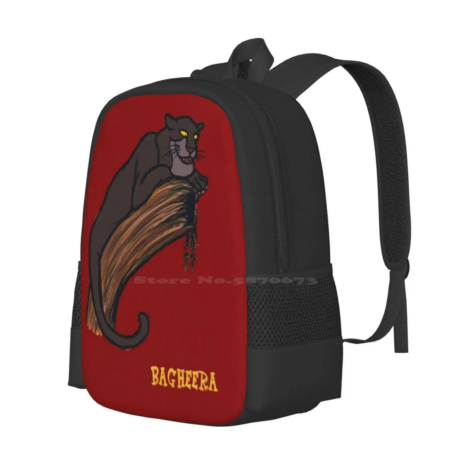 Bagheera The Panther Hot Sale Schoolbag Backpack Fashion Bags Jungle Book Bagheera