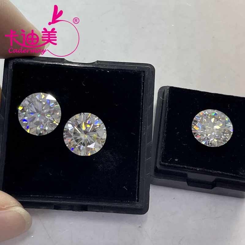 CADERMAY 4mm D VVS1 Moissanite Loose Stone Round Brilliant Cut Gemstones for Jewelry Making Wholesale Price