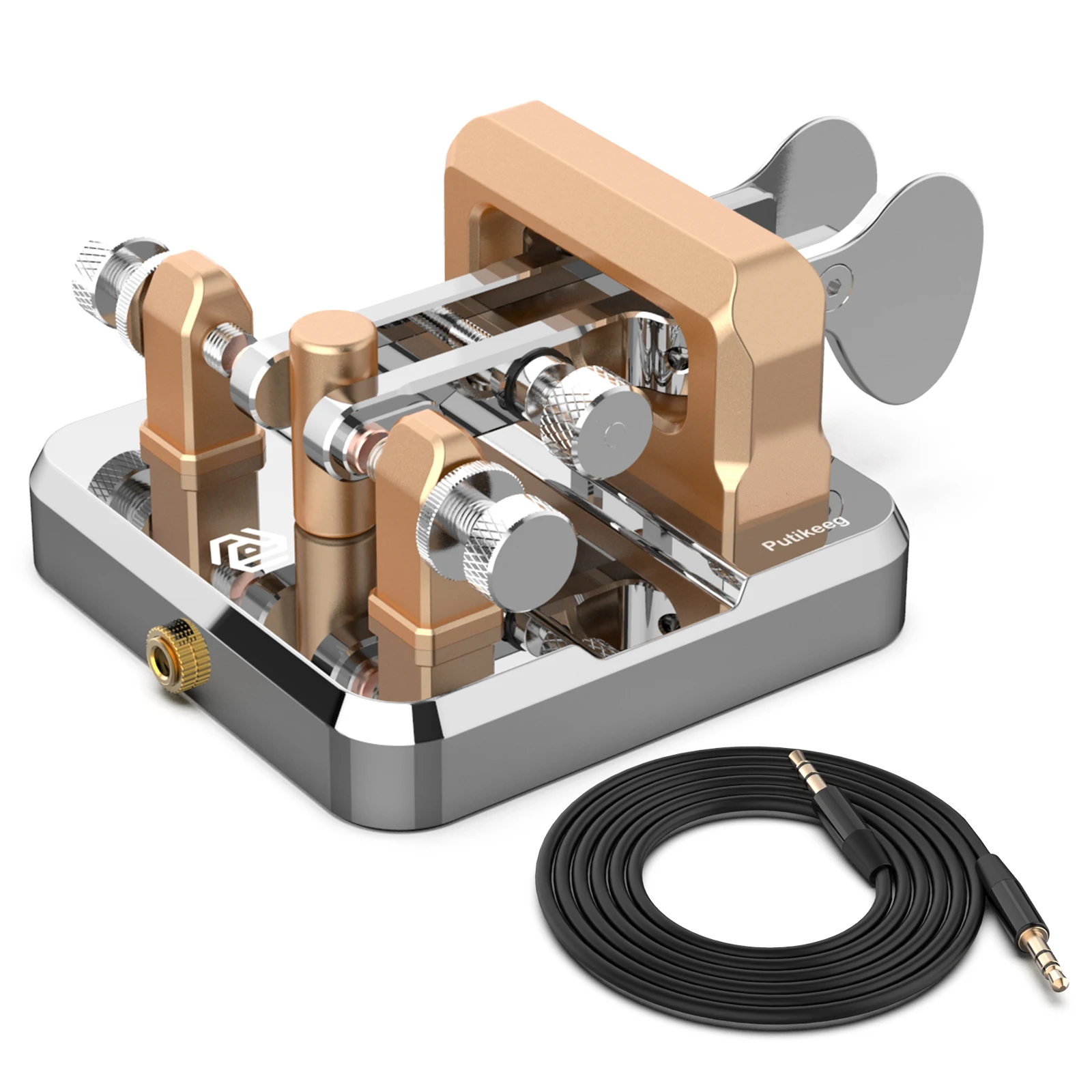 

Putikeeg Auto Morse Keyer Double Oars Telegraph Key CW key for amateur radio users