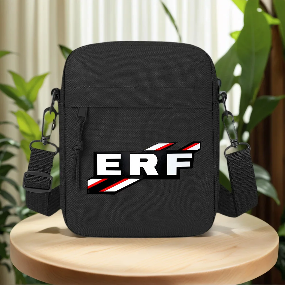White letters,black frame,red stripes Men Crossbody Bag Single Shoulder Women Cartoon Anime Film Printing Design Unisex