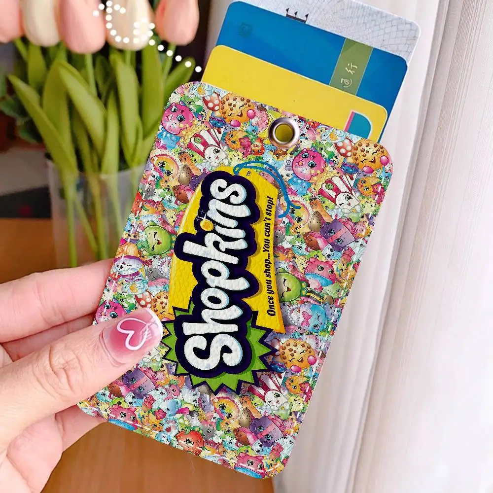 لطيف S-Shopkins حاملي بطاقات طالب بطاقة الهوية الغطاء الواقي حالات الطالب الحرم الجامعي بطاقات الوصول مفتاح سلسلة مكافحة خسر