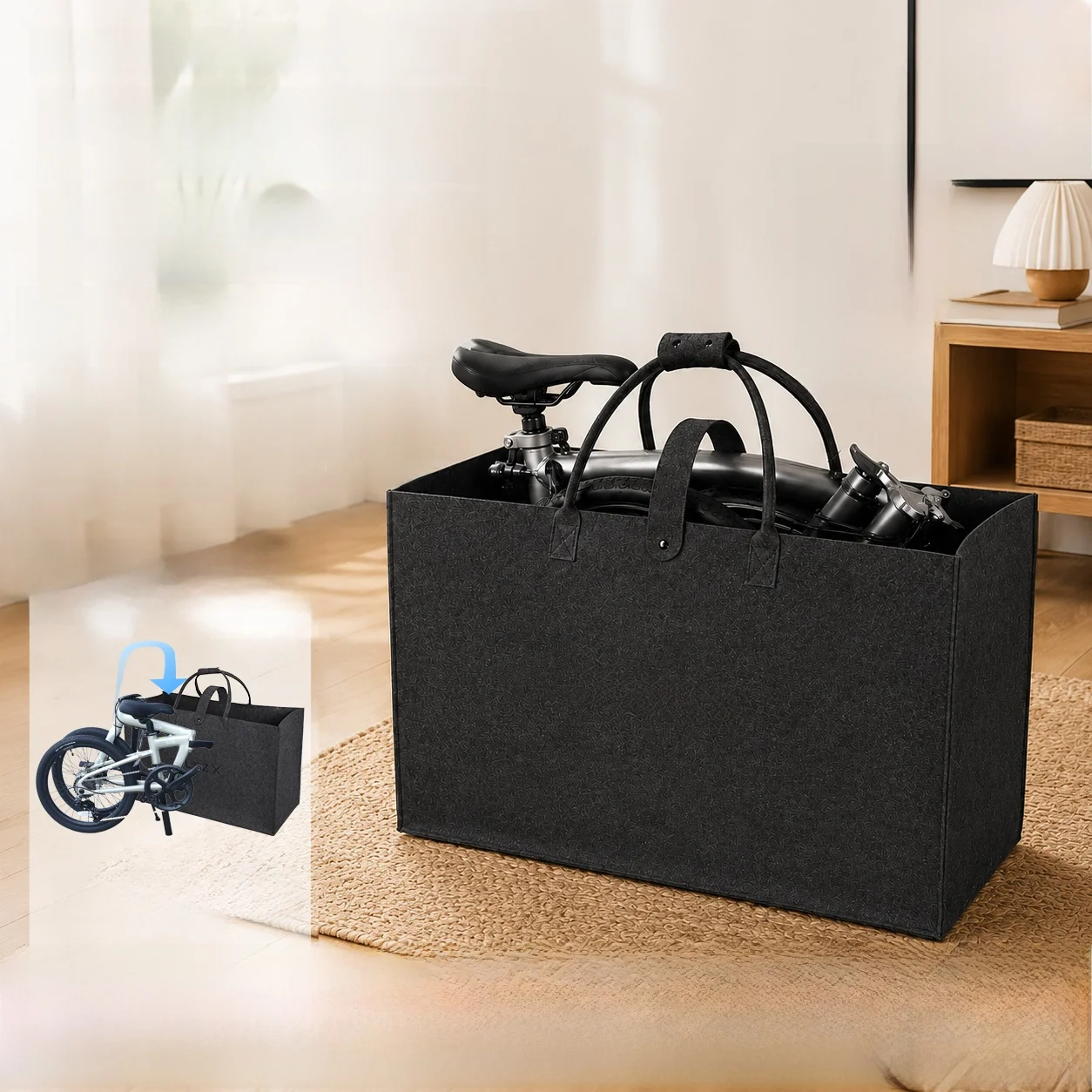 Large Capacity Bicycle Storage Bag Portable Folding Bike Carrying Bag for 16 Inch And 20 Inch Bicycles Foldable Bike Bag